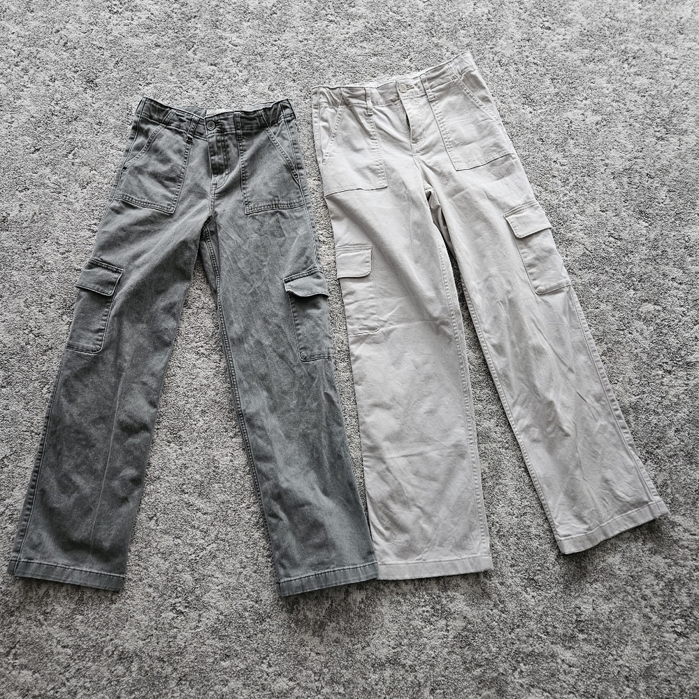 Abercrombie Kids Girls wide leg cargo pants 13/14 long
